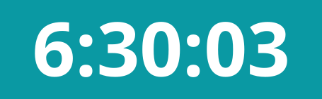 Uhrzeit sechs Uhr dreißig und drei Sekunden.